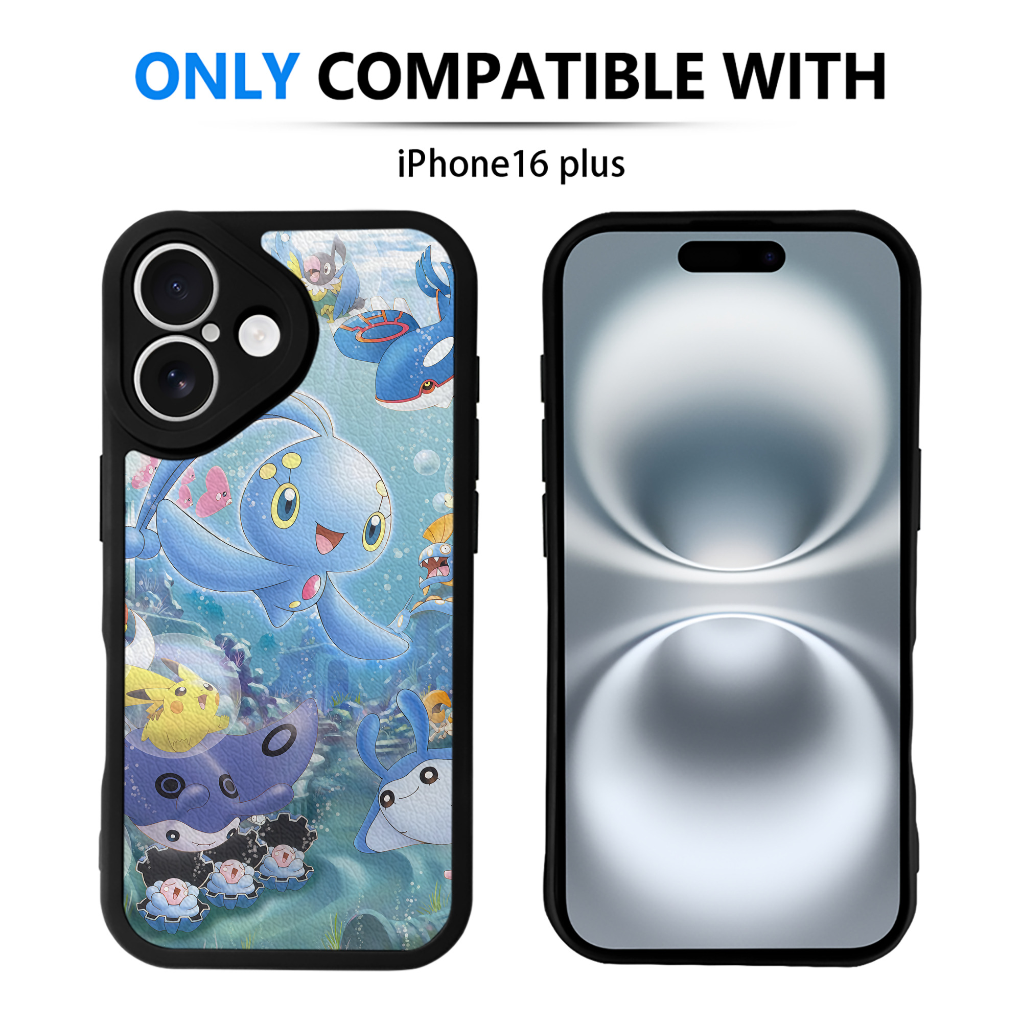 （画像用） ポケットモンスター Pokémon 【iPhone 16シリーズ対応】シリコンスマホケース（レザー調） 材質：シリコン